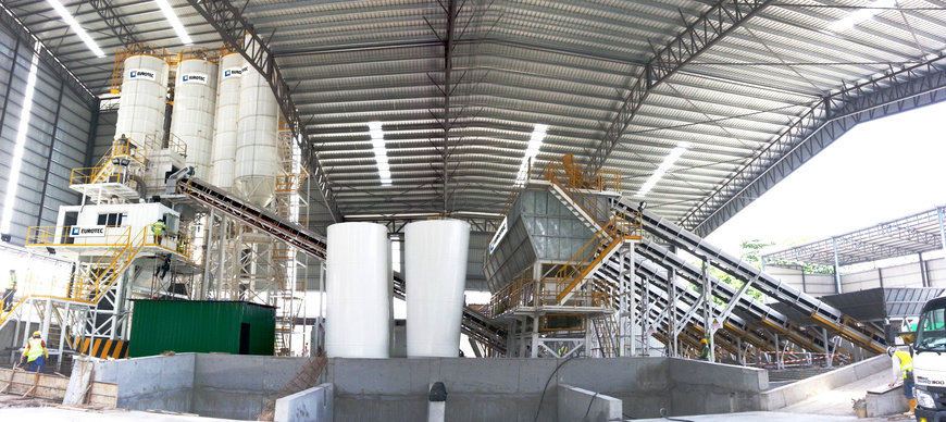 Eurotec concrete batching plant sets the standard for dust free operation in Malaysia